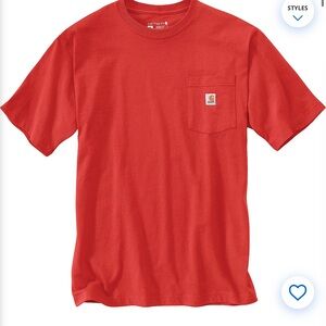 Carhartt Men's Short Sleeve Workwear Pocket T-Shirt roasted tomato- lrge